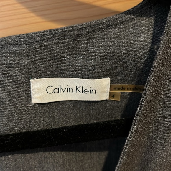 Calvin Klein slate gray sheath dress with zipper detail - gently preloved - Picture 5 of 10